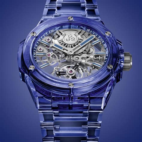 hublot blue and white|Hublot full blue tourbillon.